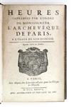 HORAE B.M.V.  Heures imprimées par Ordre de Monseigneur lArchevêque de Paris, à lUsage de son Diocèse.  1736